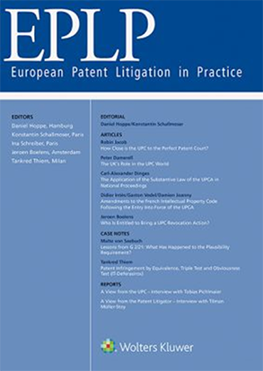 EPLP. European Patent Litigation in Practice. - Hürth : Carl Heymanns Verlag, 2024